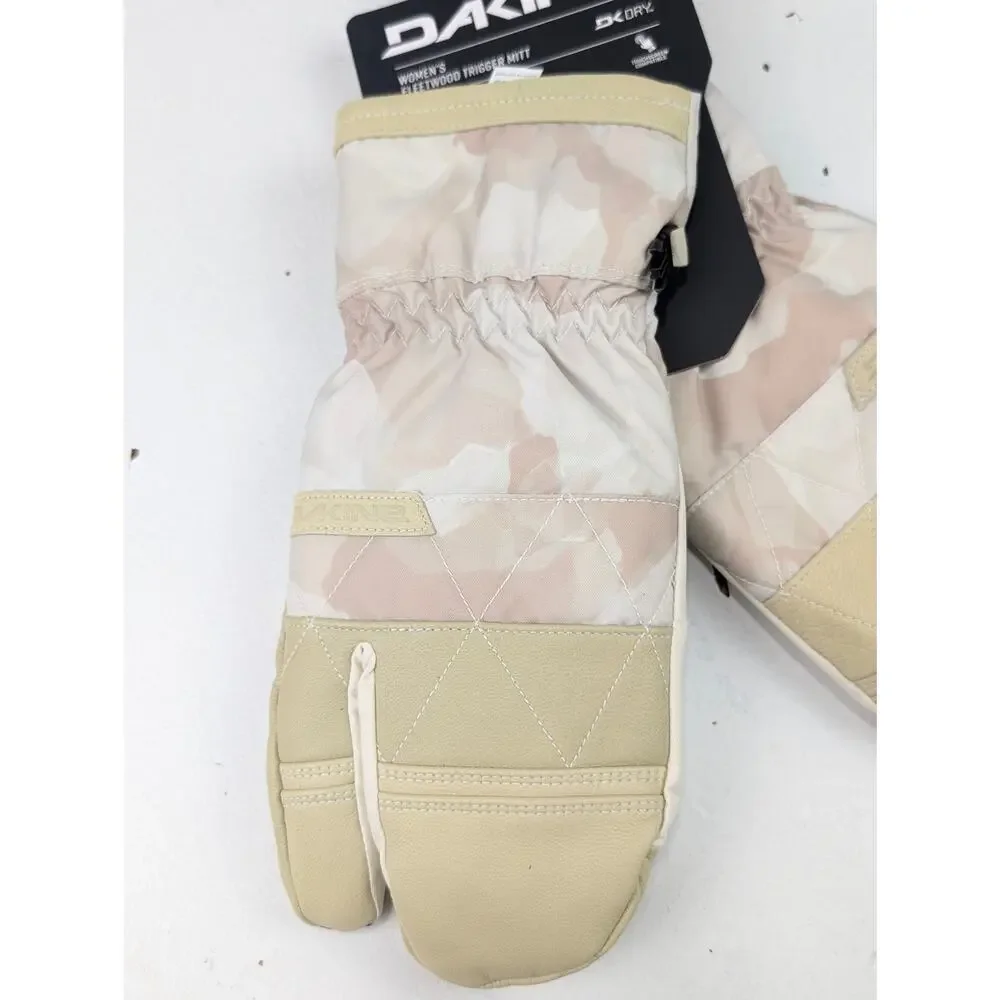 Dakine Women's Large Fleetwood Trigger Mittens Waterproof Insulated Sand Quartz